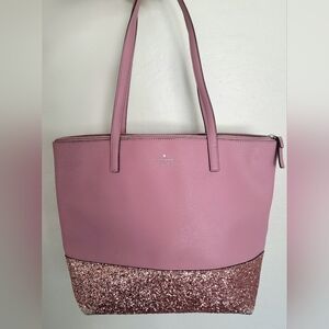 Kate Spade Rose Pink Glitter Tote